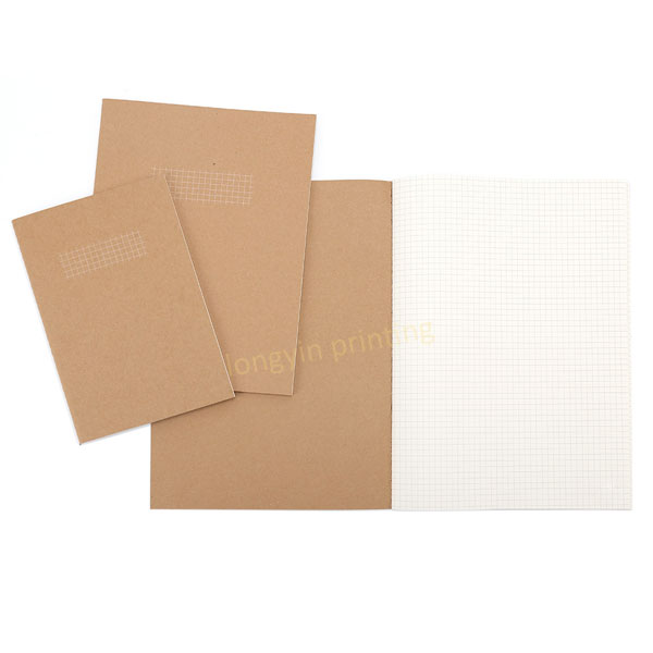 School supply customized printed kraft paper exercise book