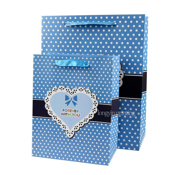 New Style Gift Bag Printing,Blue Gift Bags Printing