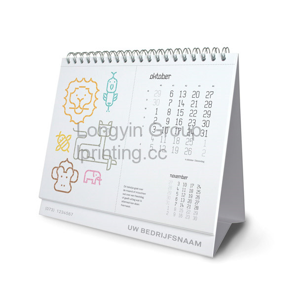 2017 Week Desk Calendar Printing in China