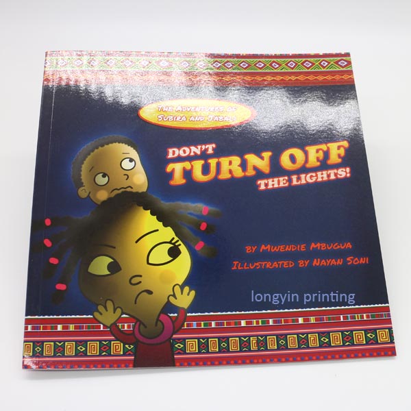 Children softcover book . Softcover kids book printing