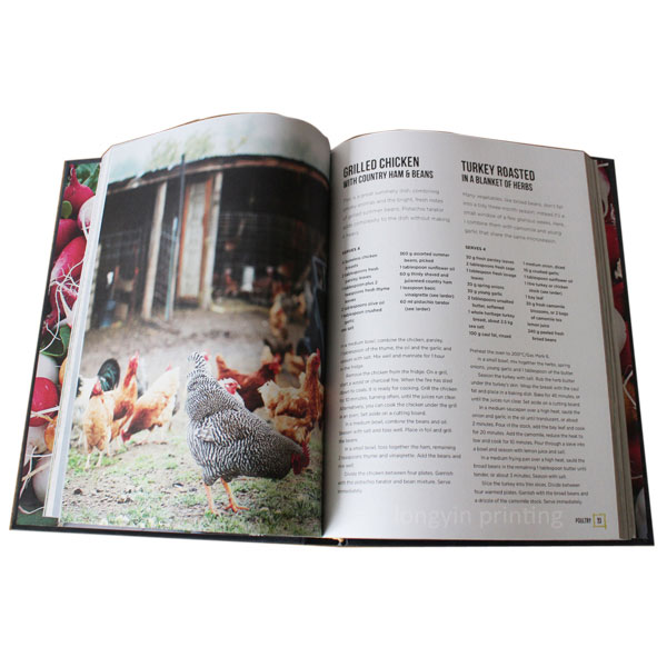 Cooking Hardcover book Printing.  Printing service.