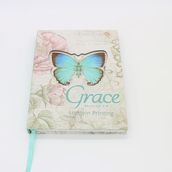 Custom hardcover notebook with window printing