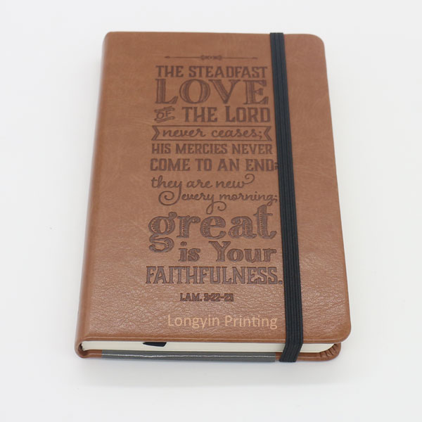 Pocket size leather cover notebook printing