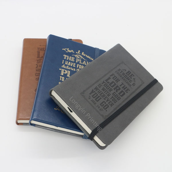 Pocket size leather cover notebook printing